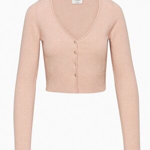 Aritzia Wilfred Santorini Cardigan in Pink